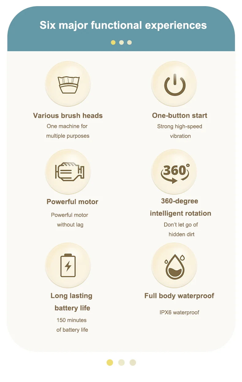 Rechargeable Electric Cleaning Brush for Kitchen and Bathroom Surfaces by Valenic