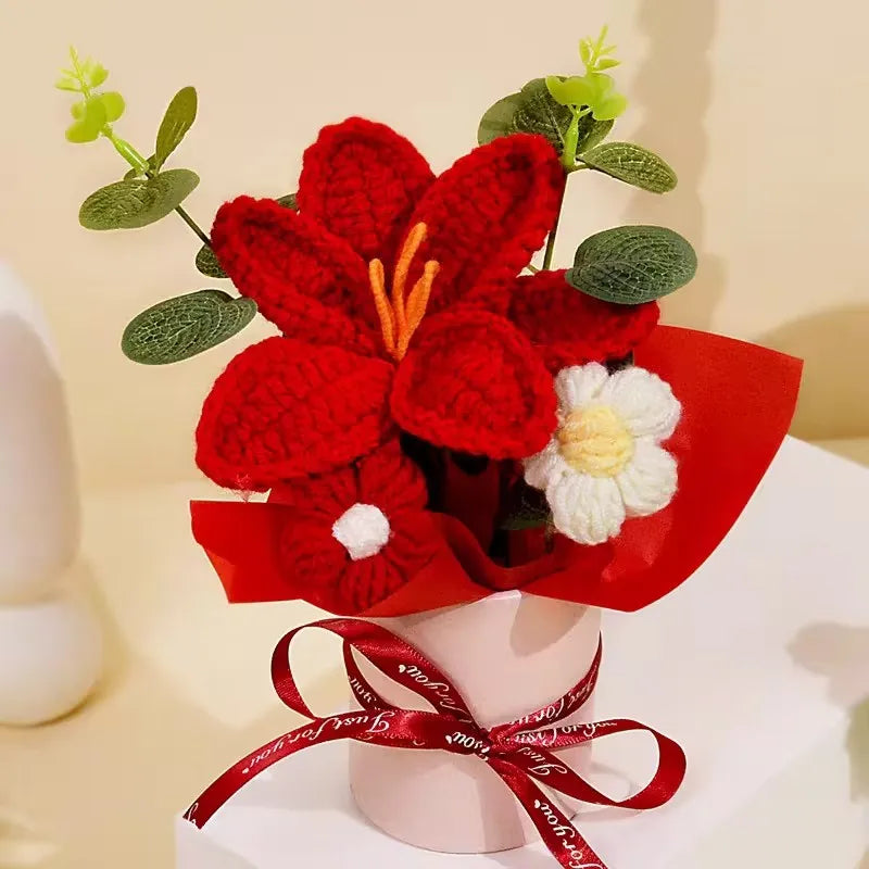 Everlasting Crochet Rose Bouquet by Valenic