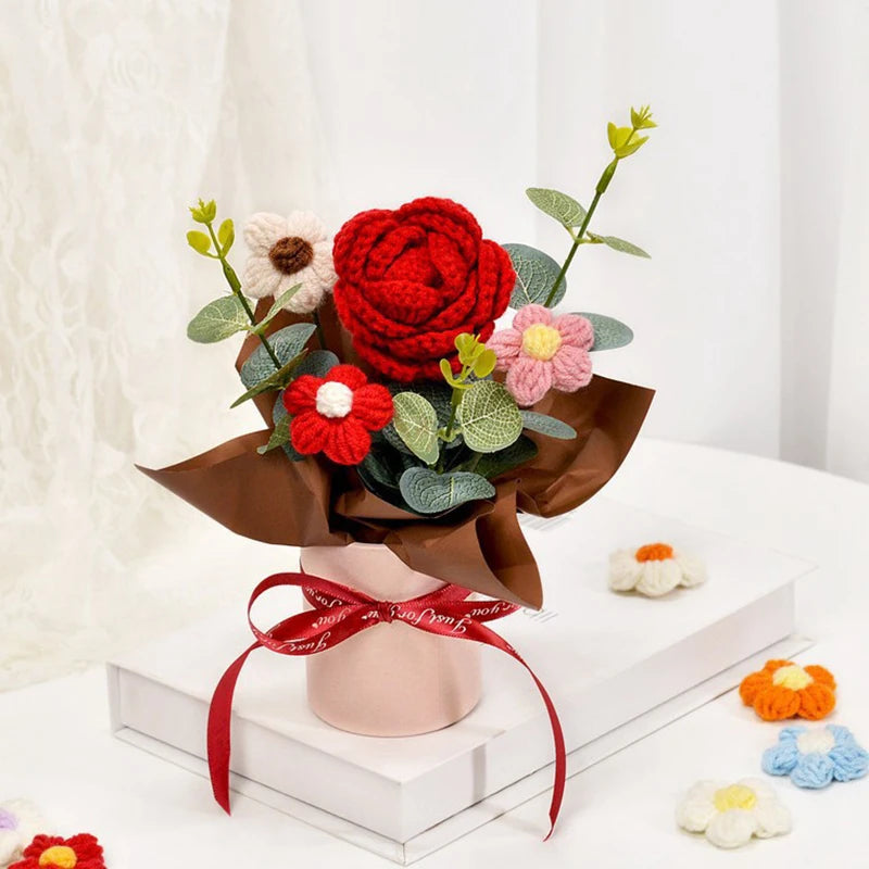 Everlasting Crochet Rose Bouquet by Valenic