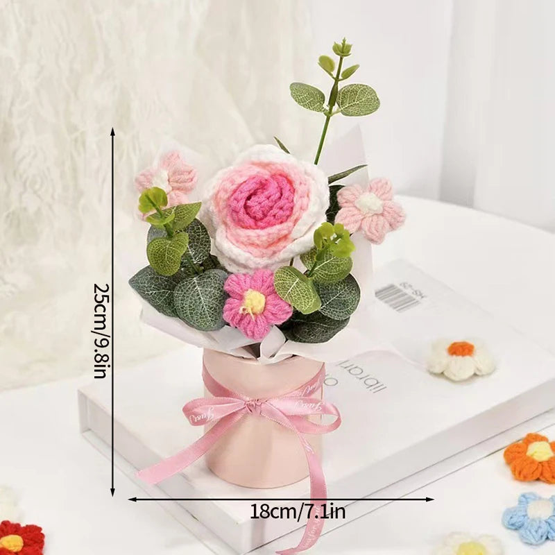 Everlasting Crochet Rose Bouquet by Valenic