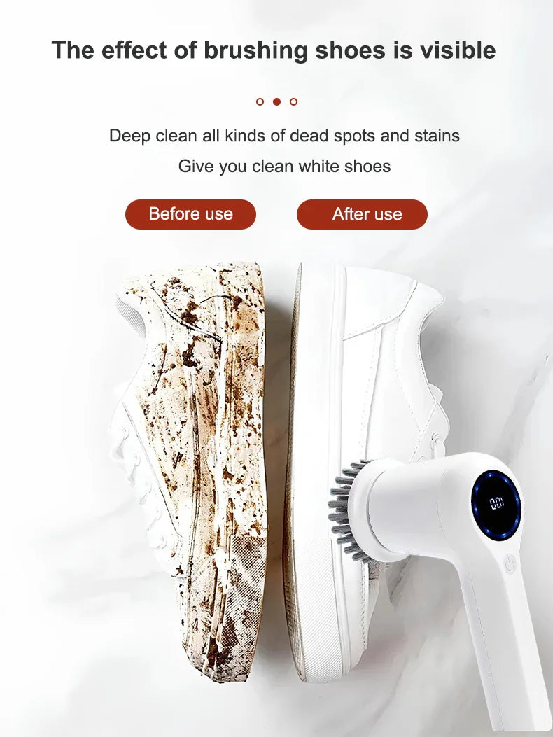 Rechargeable Electric Cleaning Brush for Kitchen and Bathroom Surfaces by Valenic